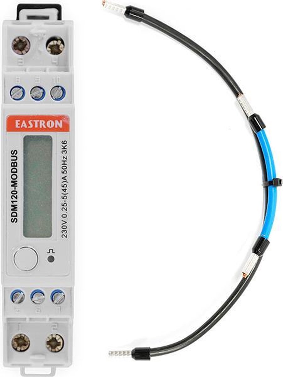 Eastron SDM120 Modbus MID - 1 Fase kWh met Modbus (MID gekeurd) met Aansluit Kabelset