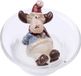 Christmas Gifts Rendier Kaars 6,5 X 3 Cm Glas/wax Wit/bruin