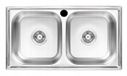 Kuchinox Évier de cuisine en acier inoxydable - 2 cuves - Encastrable - 78x43cm