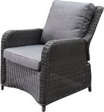 AVH-Collectie Bilbao premium lounge tuinstoel verstelbaar antraciet