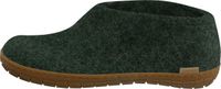 glerups Unisex Wool Slippers Forest Green Rubber Sole Size 35