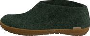 glerups Unisex Wool Slippers Forest Green Rubber Sole Size 35