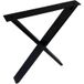Gedotec FERRO-X-WIDE Pied de table Acier noir 710 x 780 mm