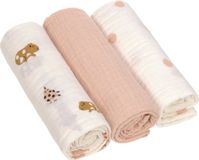 Lässig Swaddle & Burp Doeken - Little Mateys - Spicy Orange/Blue - 3-Pack