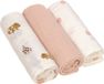 Lässig Swaddle & Burp Doeken - Little Mateys - Spicy Orange/Blue - 3-Pack
