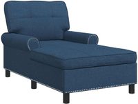 vidaXL Chaise Lounge Blauw Stof 91 x 157 x 91 cm