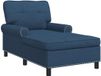 vidaXL Chaise Lounge Blauw Stof 91 x 157 x 91 cm
