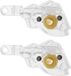 Wan GmbH Mécanisme d'inclinaison de store - Tilter de store - Réparation de décoration de fenêtre - Pour lamelles de 25mm - Tige de 4mm - Transparent et jaune