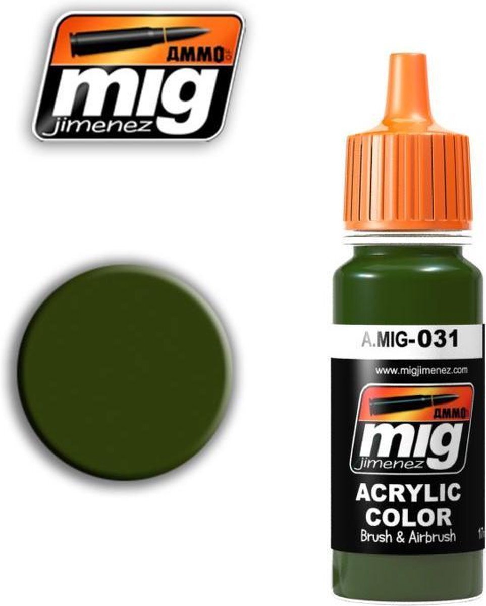 AMMO MIG-0031 Spaanse Groen-Kaki Acrylverf (17 Ml), Multicolor