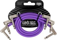 Ernie Ball 6453 Flex Patch Cables Patchkabel Paars 30cm 3-Pack