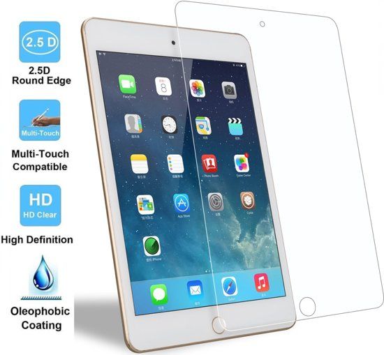 iCall Apple iPad Mini 4 - Tempered Glass Screen protector - Screenprotector Transparant 2.5D 9H Gehard Glas