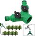 Outils de jardin Répartiteur d'eau 2 voies raccord de tuyau d'arrosage - plastique