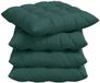 vidaXL Zitkussens - 4 stuks - Stof - Donkergroen - 40 x 40 x 6 cm