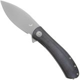 Trollsky Knives Mandu XL MT036-XL Dark Bead Blast 14C28N, Black Micarta, zakmes