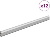 vidaXL Kaststang - 12 stuks - Zilver - Aluminiumlegering
