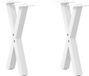 vidaXL Salontafelpoten - 2 stuks - X-vormig - 28x(42-43) cm - Staal - Wit