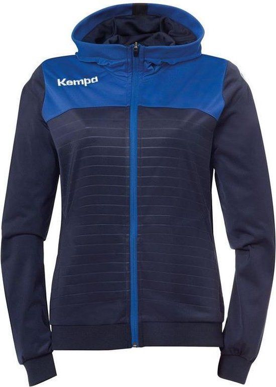 Kempa Emotion 2.0 Hooded Jacket Women Marine Blue-Royal Blue Size XXL