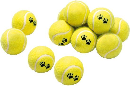 FLAMINGO - Hondenspeelgoed Tennisballen 6cm - geel