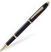 CROSS Century II Black Lacquer Rollerball Pen with 23CT Gold Appointments incl. Luxury Gift Box - Refillable Rolling Ball Pen