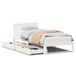 vidaXL Bedframe met lades, massief grenenhout, wit, 100x200 cm