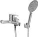 Unyqoos® Robinet de bain élégant avec douchette et montage mural réglable en argent