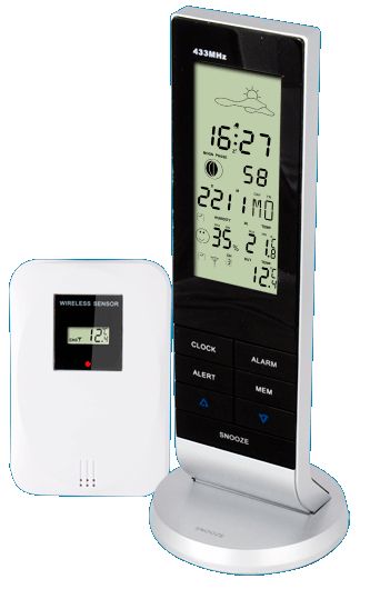Alecto WS-1150 - Professioneel Weerstation met draadloze Buitensensor - Zwart