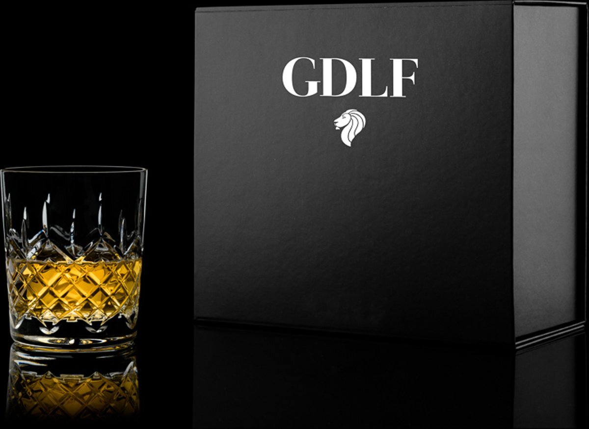 GDLF Handgeslepen Kristallen Whisky glazen Royal in Giftbox by