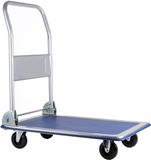 Pavo stalen plateauwagen, draagvermogen: 150 kg, zwart/blauw