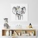 Poster Carré Enfants - Éléphant - 40x40 Cm