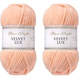 Utopia Crafts Velvet Lux Chenillegaren, 2 x 100 g, abrikozenbloesem