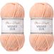 Utopia Crafts Velvet Lux Chenillegaren, 2 x 100 g, abrikozenbloesem