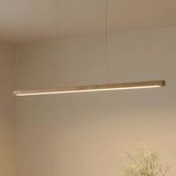 Lucande - Maruta suspension lumineuse LED - Bois - 120 cm - Lumière blanc chaud