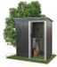 Mobiclinic Nomi Tuinschuur - Metaal - Grijs - 150 x 75 x 181 cm