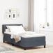 Maison Exclusive - Boxspring avec matelas, gris foncé, 100 x 200 cm, velours