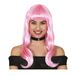FIESTAS GUIRCA Roze Lange Pruik met Pony - Barbie Stijl
