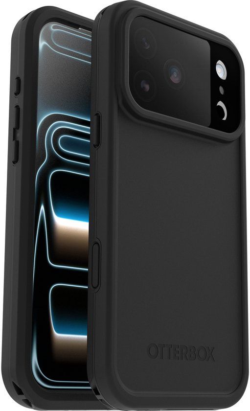 OtterBox Fre Hoesje Geschikt voor Apple iPhone 17 Pro Max | Compatibel met MagSafe / Qi2 | Full Protect Case | Waterdicht | IP68 | Duurzaam | Zwart
