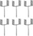 vidaXL Grondankers 6 stuks 14x6x30 cm gegalvaniseerd staal zilverkleurig