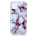 iPhone 11 - zachte siliconen rubber case marmer wit-roze