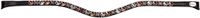 Kavalkade Frontaal voor paard Burgundy Full Zwart/Bordeaux/Roze Leer/RVS