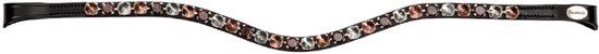 Kavalkade Frontaal voor paard Burgundy Full Zwart/Bordeaux/Roze Leer/RVS