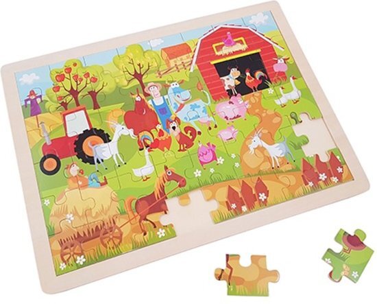 Playwood Houten puzzel boerderij 48 stukken