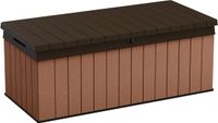 Merkloos 380L Outdoor Tuinmeubelen Opbergdoos Bruin Evotech+ Houtlook & Feel | Weerbestendig | Veilig