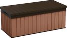 Merkloos 380L Outdoor Tuinmeubelen Opbergdoos Bruin Evotech+ Houtlook & Feel | Weerbestendig | Veilig