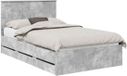 vidaXL Bedframe met lade Beton Grijs 135 x 190 cm Hout