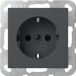 Gira SCHUKO-wandcontactdoos SP SRK System 55 Antraciet [418328]