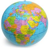 Blauwe bal - opblaasbare wereldbol