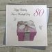 Wit White Cotton Cards 80e Verjaardagskaart