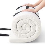 Jamdok Matrastopper voor babybed, campingmatras, draagbare opvouwbare slaapmat, oprolmatras, smal, dubbel geventileerd matraskussen met hoge dichtheid (75 x 30 x 2 inch)