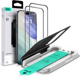ESR Classic UltraFit Protection d'écran iPhone 17 Pro Max – 2-pack – Verre trempé 9H avec cadre de montage – Transparent