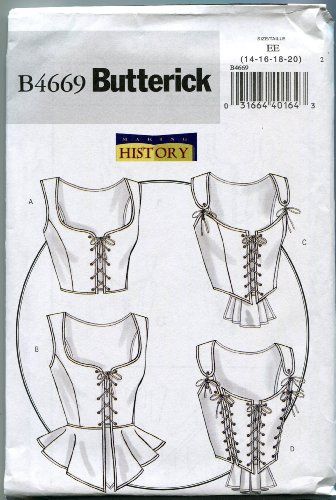 Butterick Patterns B4669 Misses Corset - Size EE (14-16-18-20)